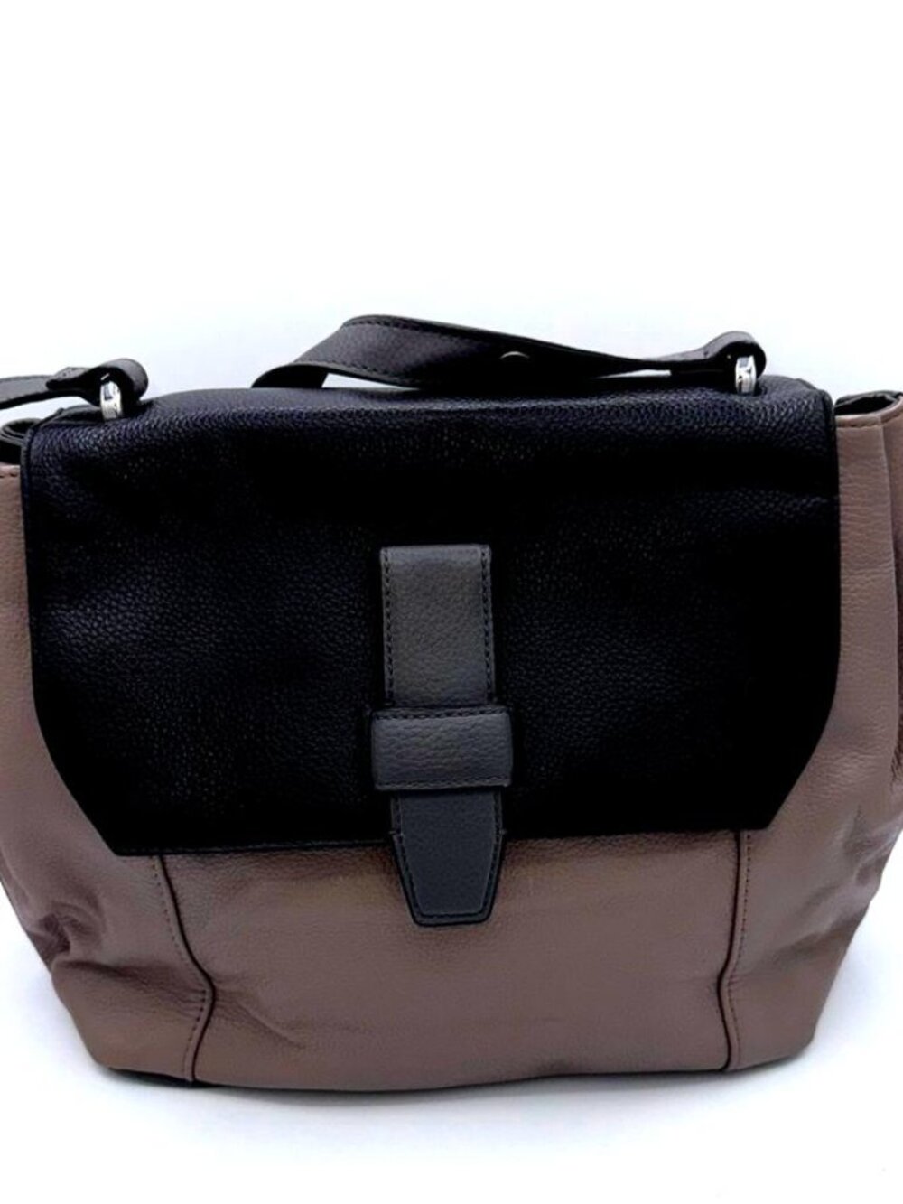 Ivanka Trump Shoulder Bag Black Taupe Colorblock Shoulder Purse